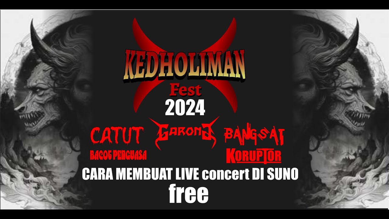 Kedholiman fest 2024 cara membuat live concert di suno youtube