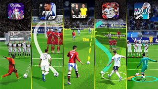 eFOOTBALL 2023 vs DLS 22 vs FIFA 22 vs VIVE LE FOOTBALL vs TOTAL FOOTBALL | Realistic Free kick screenshot 2