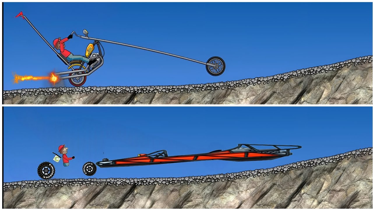 Hill climb racing Top 10 dangerous hack vehicles || 