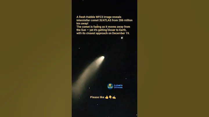Hubble Captures New Image of Interstellar Comet 3I/ATLAS! ☄️✨
