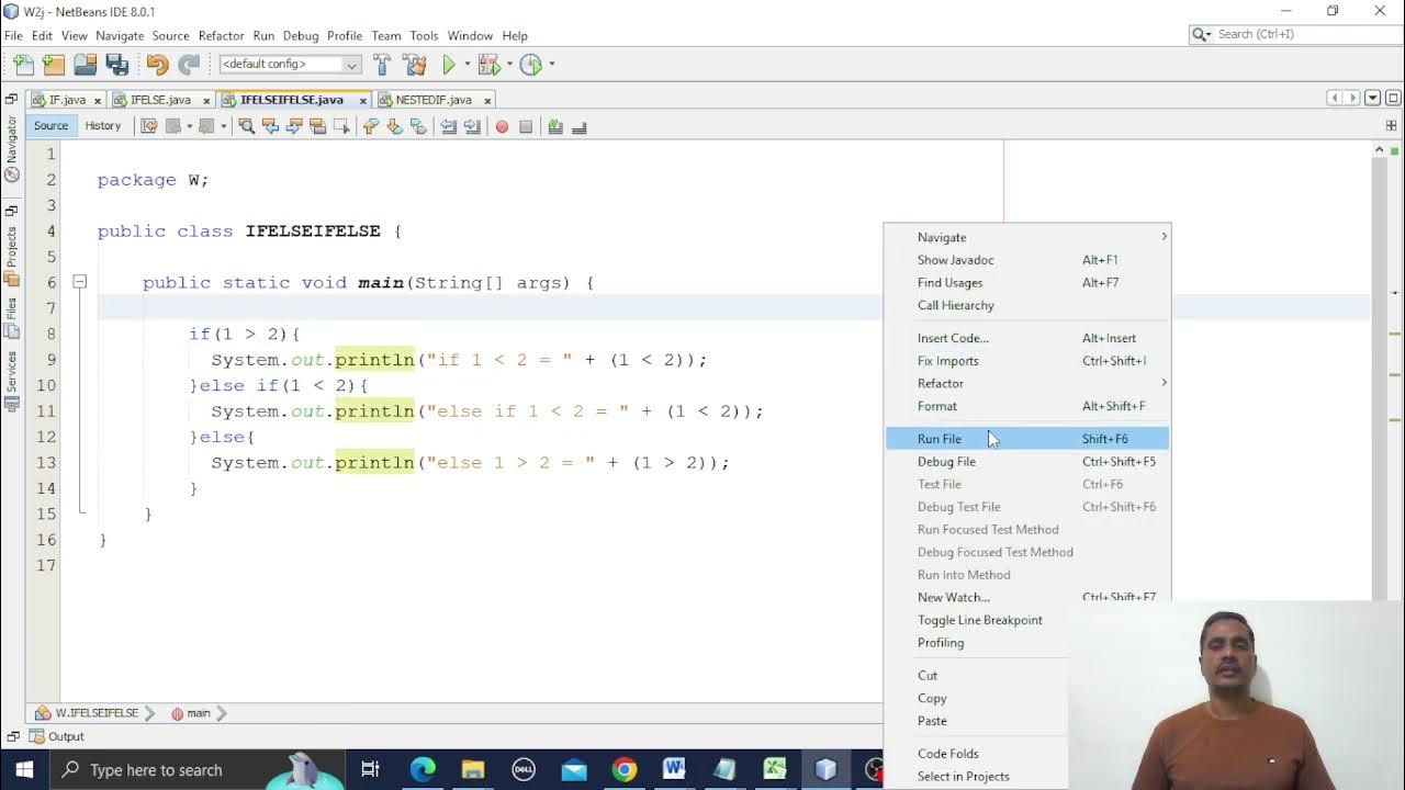 7 Conditional statement if else if else JAVA Ex - YouTube