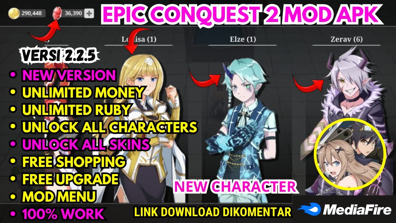 Download!! Epic Conquest 2 MOD Apk v2.2.5, (Unlimited Money/ Ruby