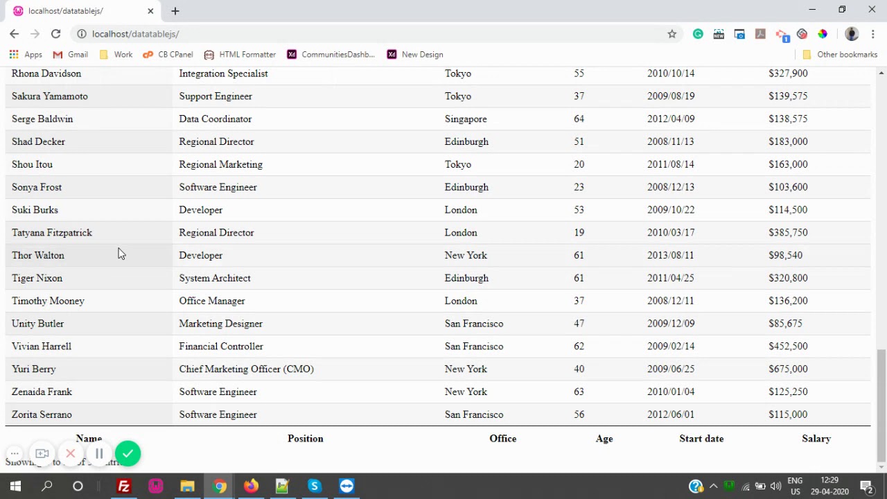 datatable jquery ตัวอย่าง  2022 New  \