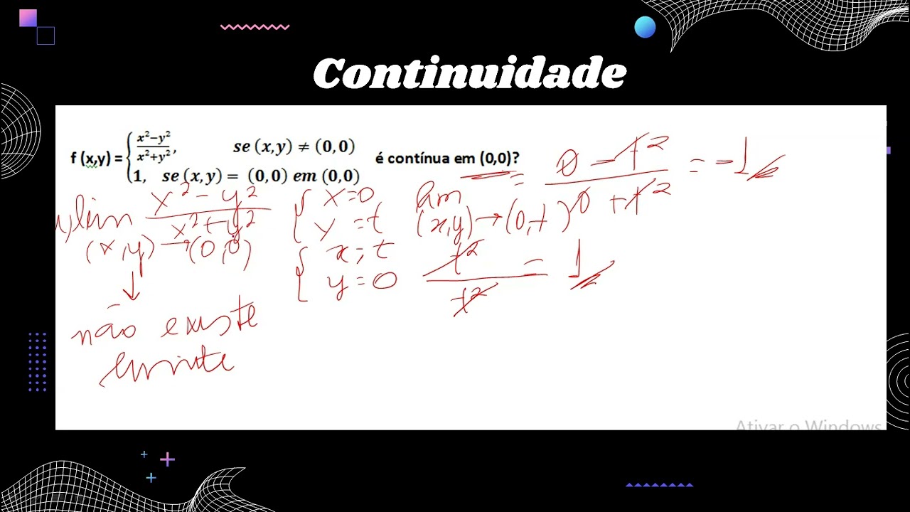 Calculo 2 - Limites e Continuidade - Funções de mais de duas variáveis - parte 2