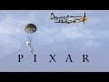 Luxo Lamp Parachute Jump From Aircraft Spoof Pixar Logo