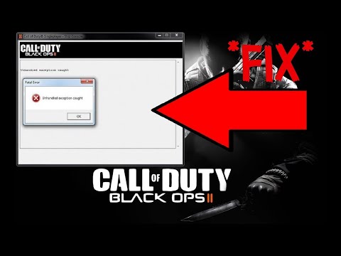 Black Ops 2 Unhandled Exception Caught Windows 10 Fix