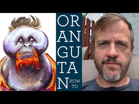 Watch me paint an Orangutan