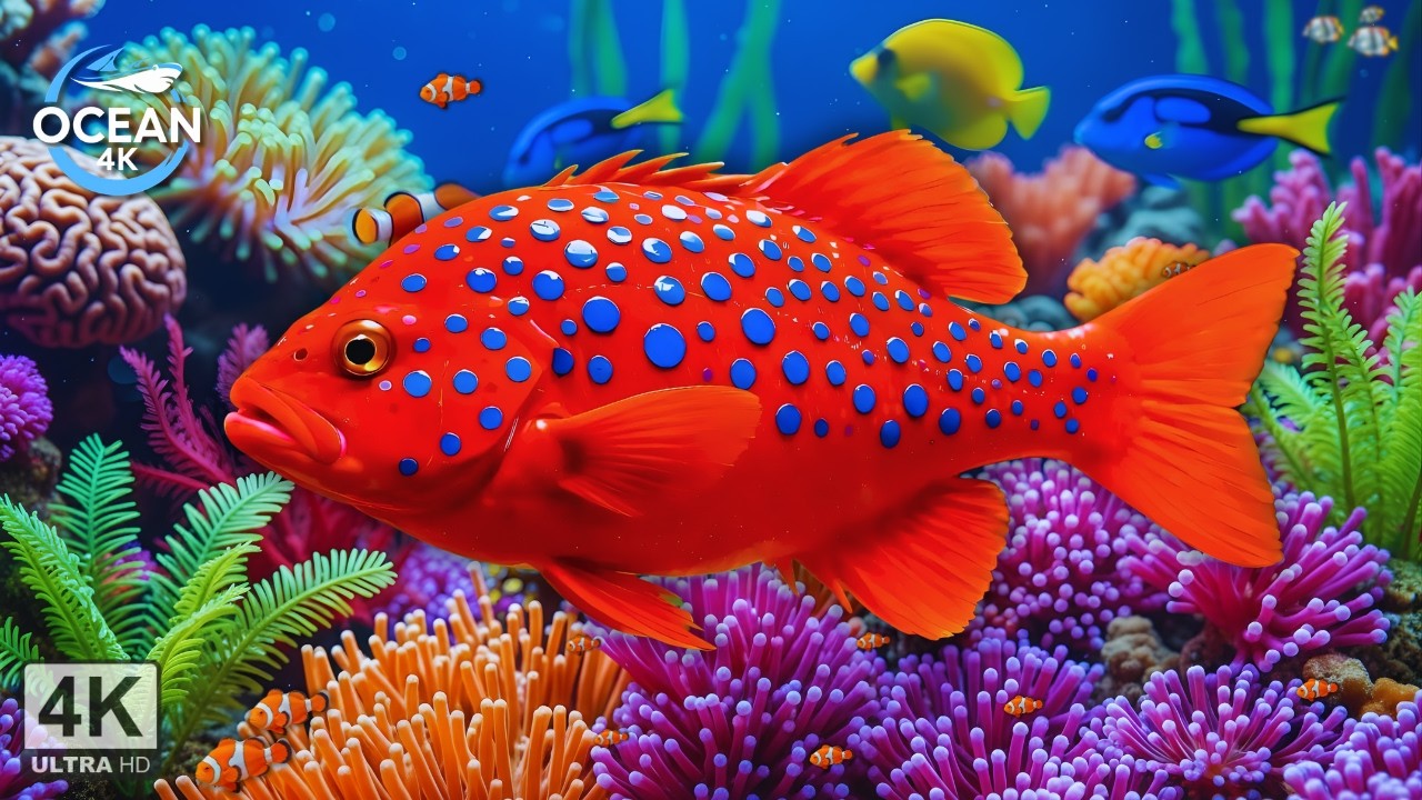 4K Ocean Aquarium 🐠 Crystal Clear Coral Reef Beauty & Marine Ecosystems