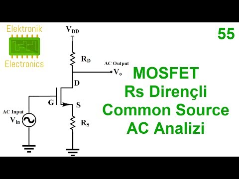 Elektronik Ders 55 Kısaca MOSFET Common Source Rs İçeren Devre AC Analizi