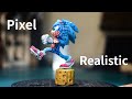 How to make sonic the hedgehog clay diorama