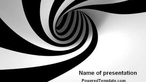 Balck And White Vortex PowerPoint Template by PoweredTemplate.com