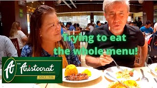 RESTAURANTE ARISTOCRATA TENTANDO COMER TODO O CARDAPIO