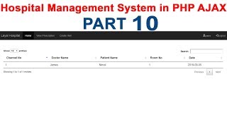 Hospital Management System in PHP AJAX Part 10