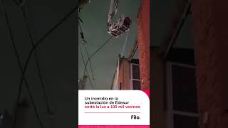 Un incendio de Edesur produjo un apagón en media CABA