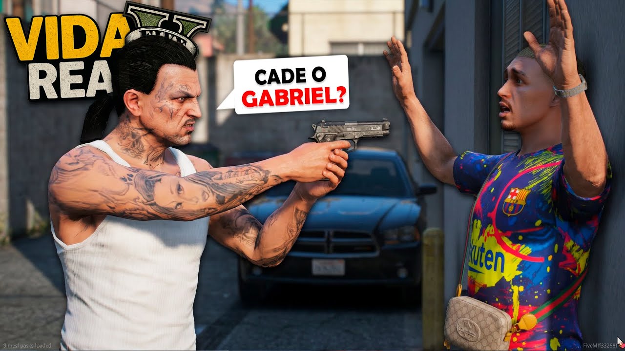 GTA V - VIDA REAL | ESTOU SENDO AMEAÇADO POR UM LADRÃO. 