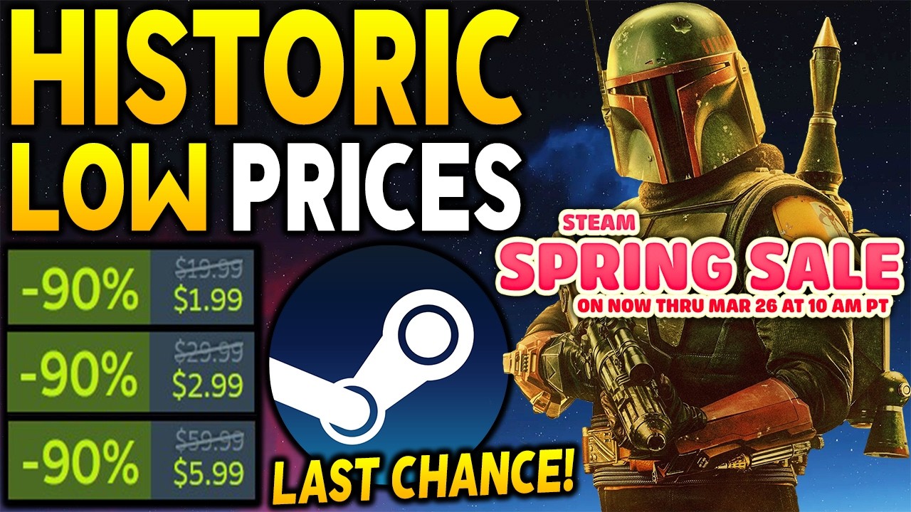 STEAM SPRING SALE 2026 - LAST CHANCE HISTORIC LOW STEAM GAME DEALS ...