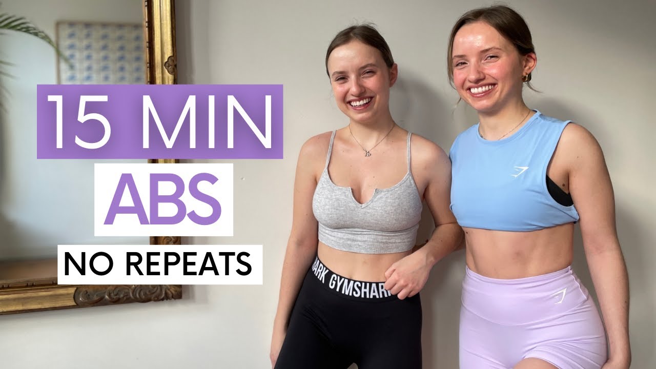 15 MIN ABS WORKOUT NO REPEAT // No Equipment, at home | Twice as Fit ...