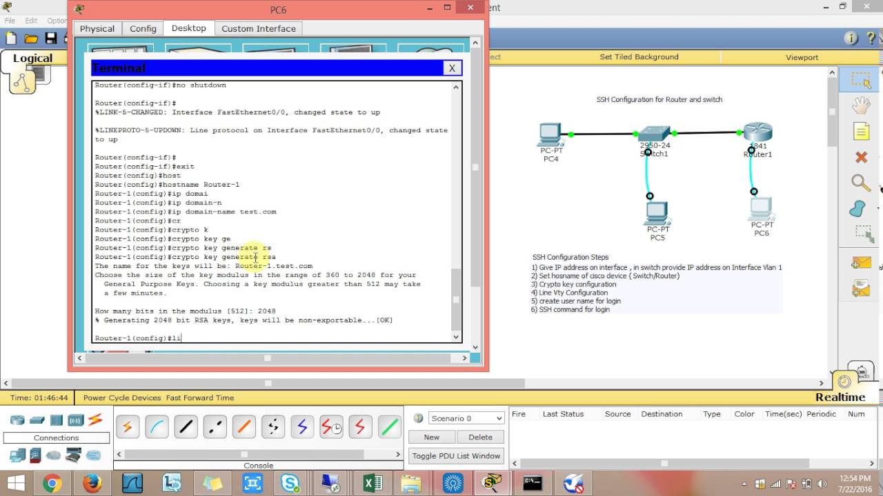 SSH Configuration for Cisco Router and Switch