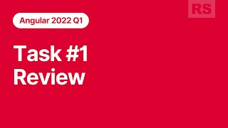 Task review #1 Angular intro