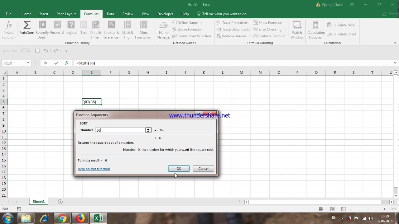 Sqrt In Excel Sqrt In Excel