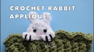 Bunny Rabbit Crochet Applique Easter pattern Tutorial (FULL)