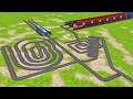 3 RAILS PASSING FROM SPRINGS CIRCLES RAILROAD TRACKS ZIG ZAG TRACKS || trains beamng