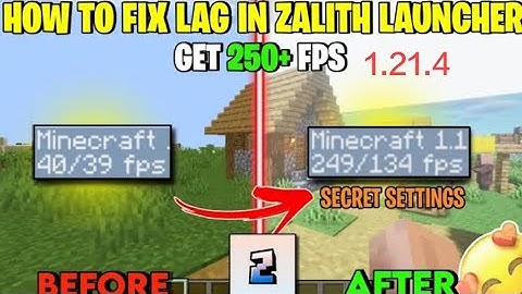 How To Boost Fps In Zalith launcher Minecraft 1.21.4 250+FPS #minecraft #fpsboost #minecraftfpsboost