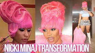 WATCH ME RECREATE NICKI MINAJ PINK UPDO LOOK TUTORIAL | GAGCITY 2024