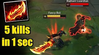 RAGEBLADE TRYNDAMERE - 5 kills in 1 second -  League of Legends Compilation