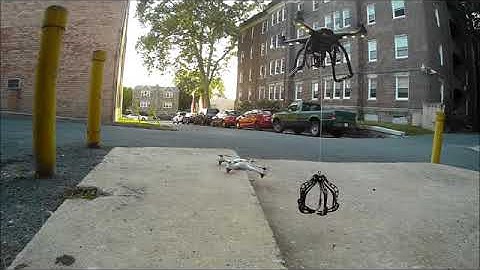 Hubsan H109s rescues H501ss with Drone Mantis Claw