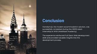 HomelyHub: Internship Project Presentation Video with Demo