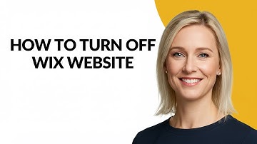 HOW TO TURN OFF WIX WEBSITE - Julia