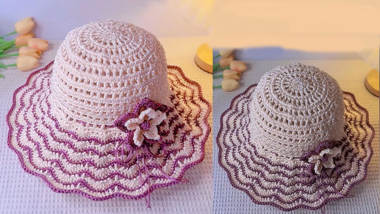 How to Crochet a Wide-Brimmed Summer Hat 🌸 | Feminine, Chic