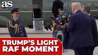 Download Lagu Cool Moment: TRUMP shares LIGHT EXCHANGE with RAF LOSSIEMOUTH COMMANDER on arrival MP3 Download Lagu Cool Moment: TRUMP shares LIGHT EXCHANGE with RAF LOSSIEMOUTH COMMANDER on arrival MP3