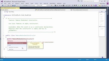 DevExpress CodeRush: Remove Redundant Constructor