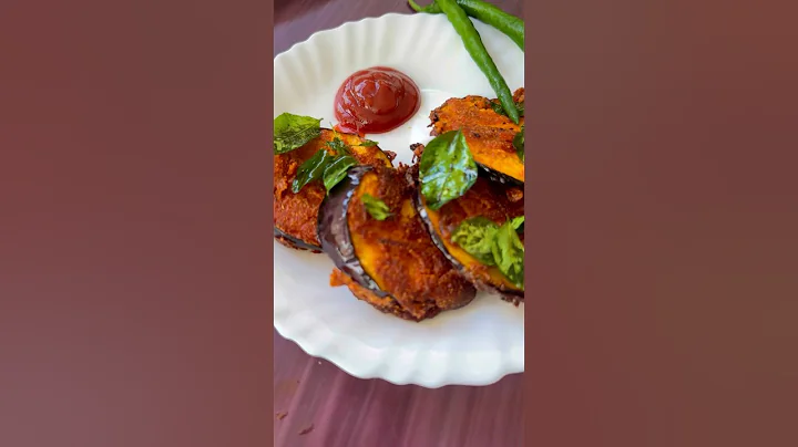 Baigan pakoda⎜crispy pakoda⎜pakoda recipe⎜easy to cook⎜street style⎜homemade