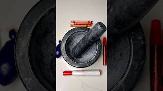 Back To School Slime-Red. Making Slime From School Suuplies In A Bowl.