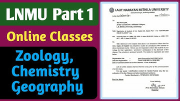 Lnmu part 1 online classes schedule 2021