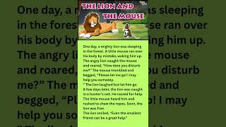 A lion and mouse || English moral story || #English short story 💫#moralstories #storyforkids #shorts