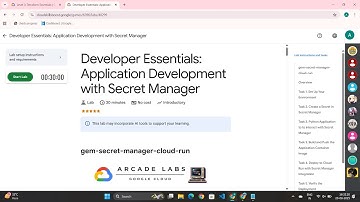 Developer Essentials: Application Development with Secret Manager || #qwiklabs #arcade