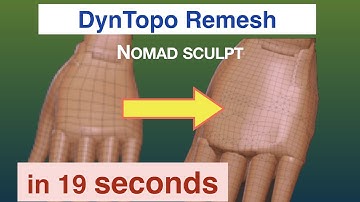 Dynamic Topology Remesh | 20 seconds | Nomad Sculpt