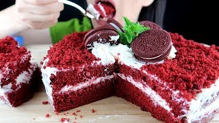 Asmr sweet cream cheese frosting red velvet cake & oreo with milk
*soft eating sounds no talking big bites mukbang hi everyone, homemade
velve...