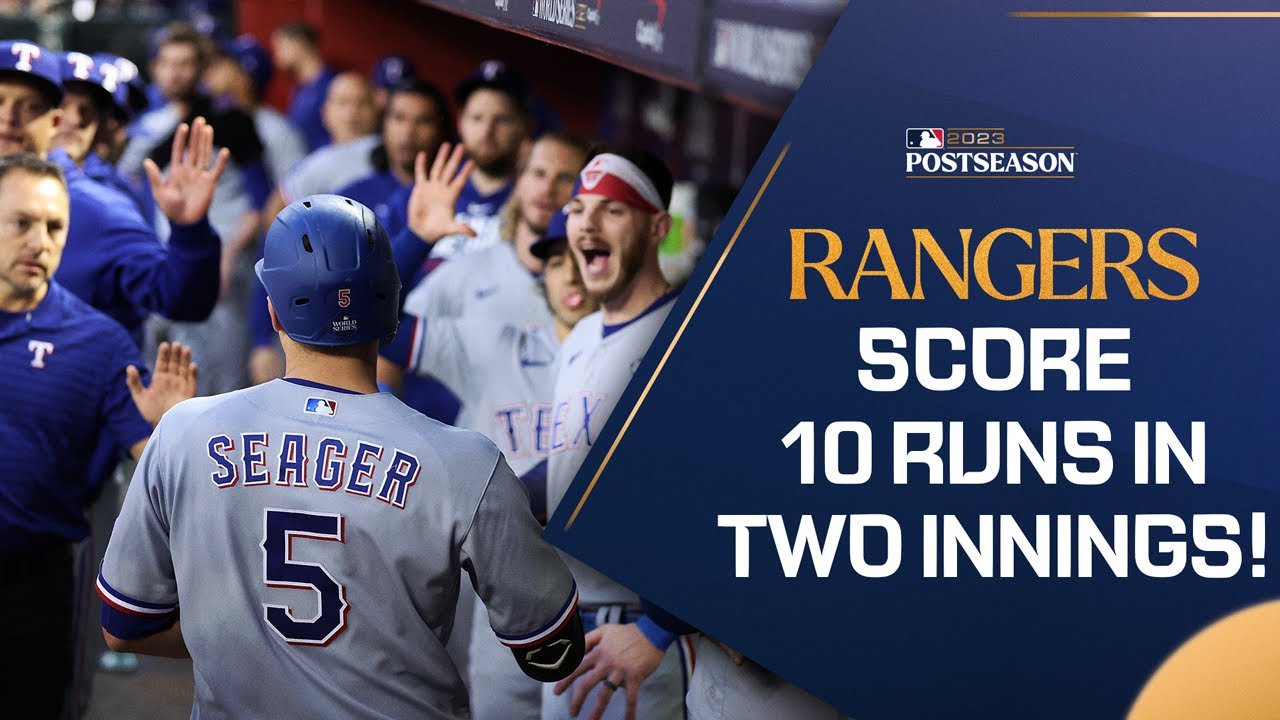 The Texas Rangers put TEN RUNS on the board in two innings in Game 4 of the World Series!