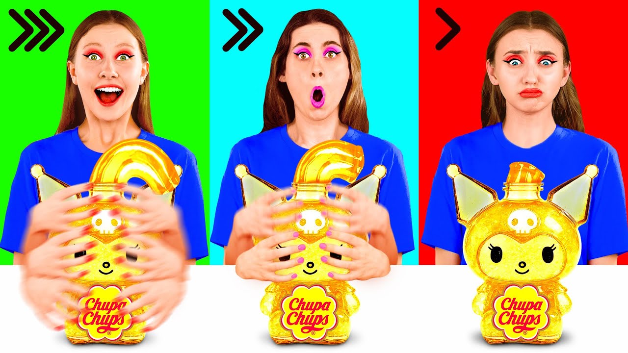 Быстрая Средняя или Медленная Скорость Еды Челлендж | Эпичные Кулинарные Лайфхаки от 4Fun Challenge