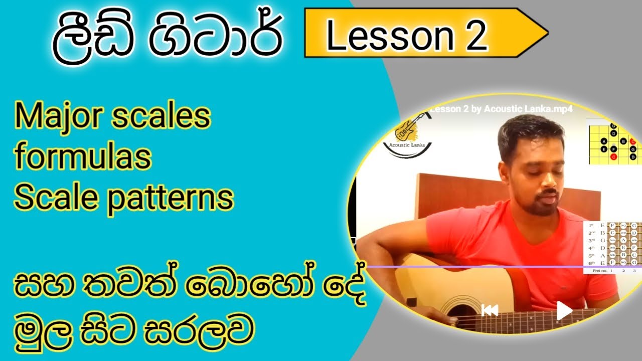 Sinhala Lead Guitar Lesson 2 by Acoustic Lanka Major Scales and