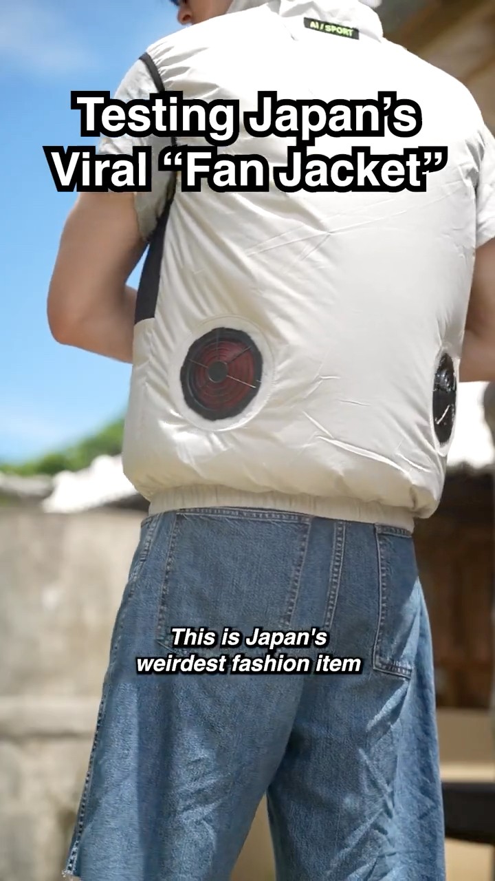 Testing Japan's VIRAL Fan Jacket! Does it REALLY Work??? #shorts