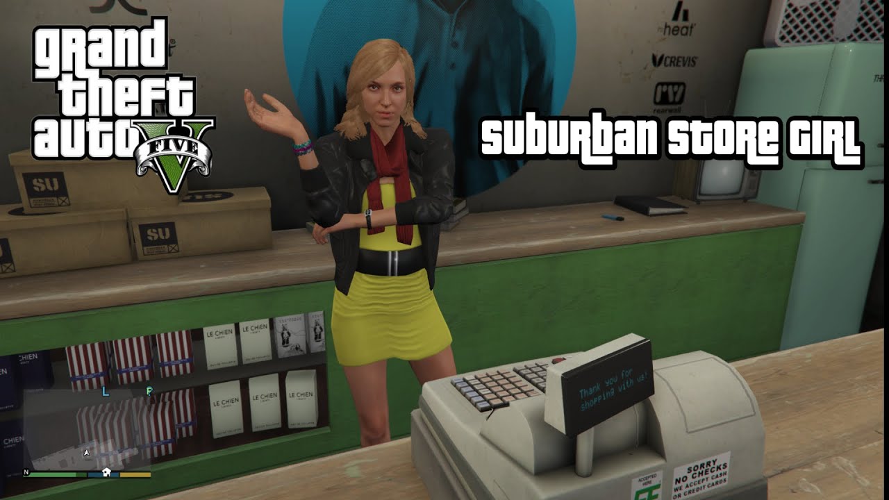 GTA 5 Suburban Store Girl (All Conversations Dialogue)