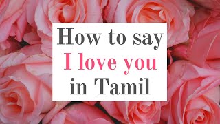 How to say I love you in Tamil - நான் உங்கள காதலிக்கிறென்