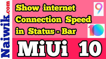 Show internet connection speed in status bar | MIUI 9 & 10