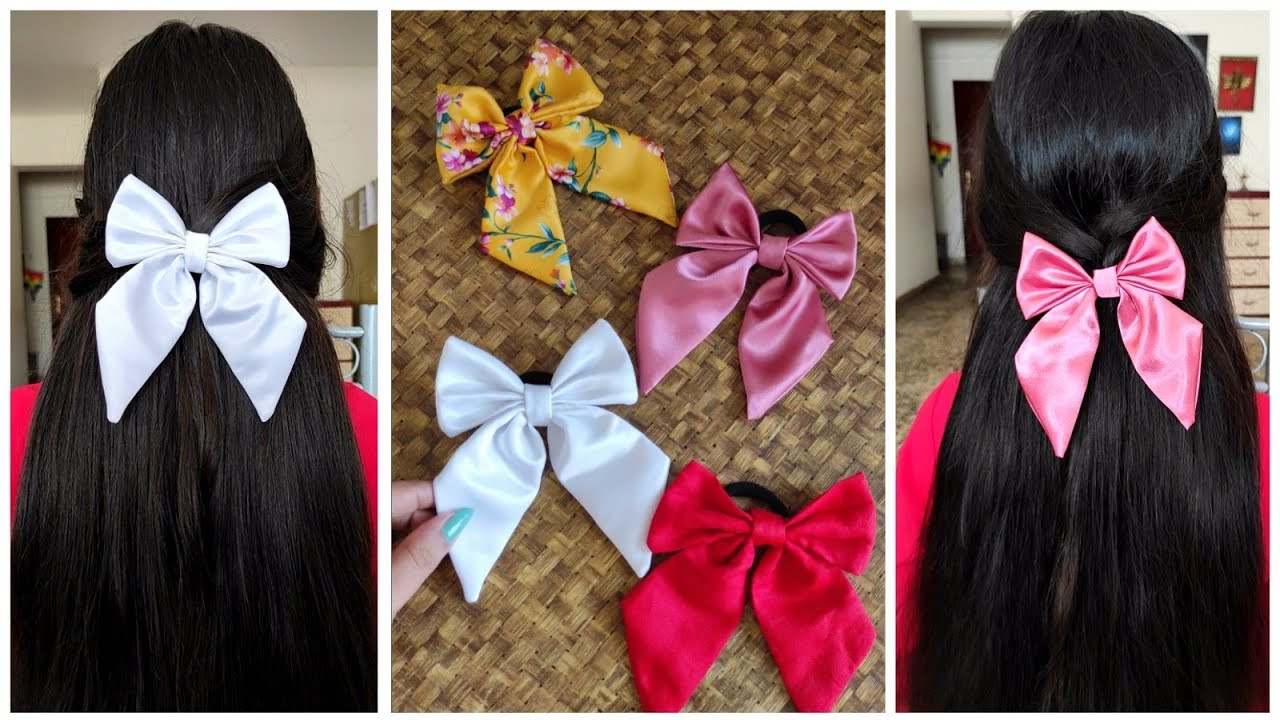 Easy DIY hair bow making/എളുപ്പത്തിൽ ഹെയർബോ ഉണ്ടാക്കാം/DIY hair accessories/Malayalam art and craft